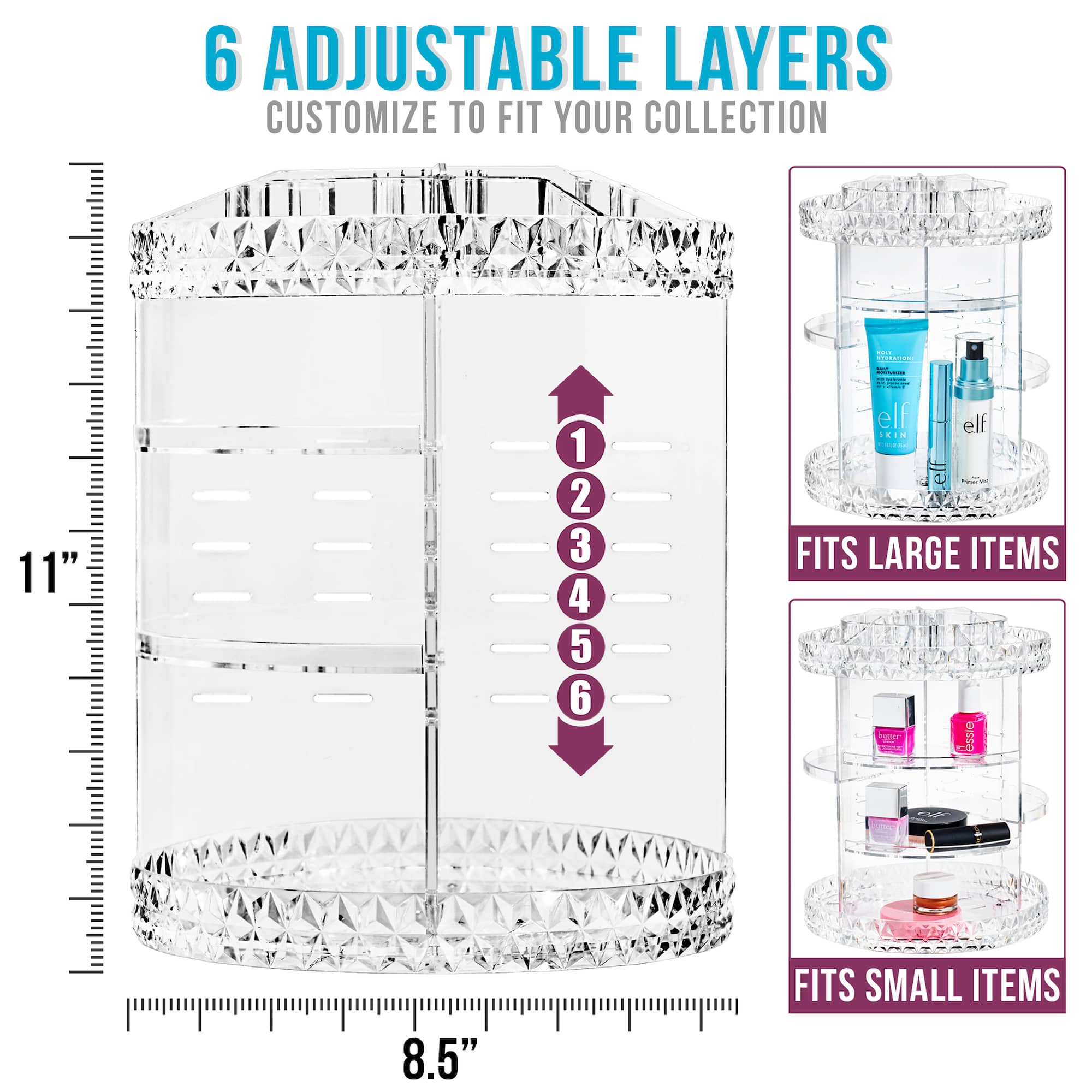 Sorbus Rotating Makeup Organizer